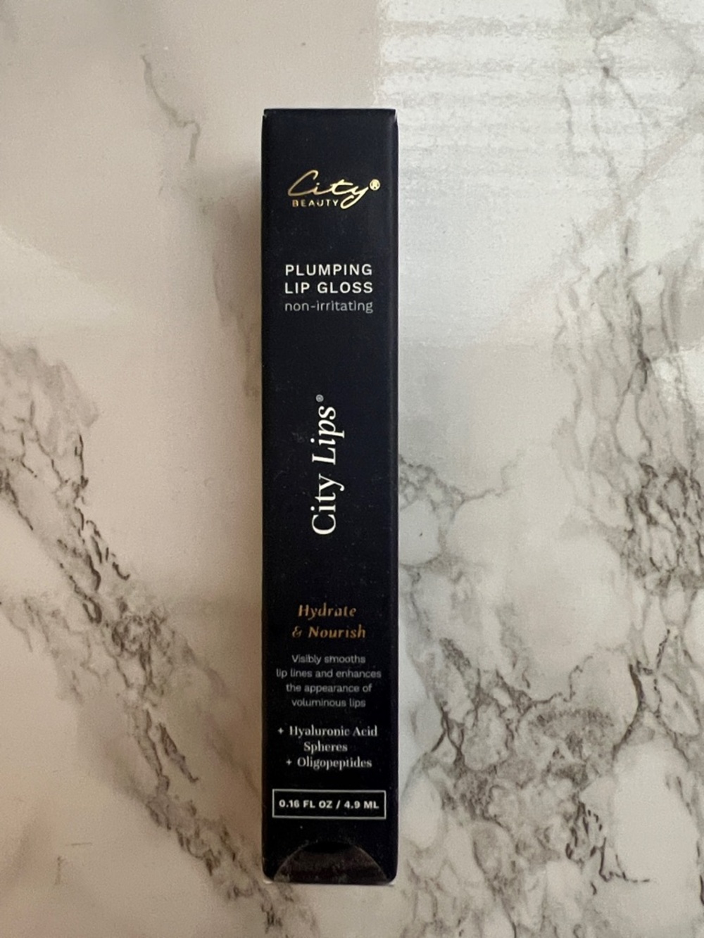 City Lips Plumping Lip Gloss - Black Packaging LOS ANGELIPS New Sealed Box